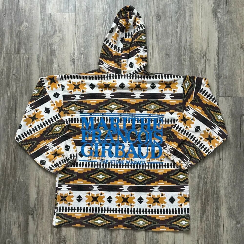 Vintage MFG Marithe Francois Girbaud Southwestern Sample Print Hoodie Size M